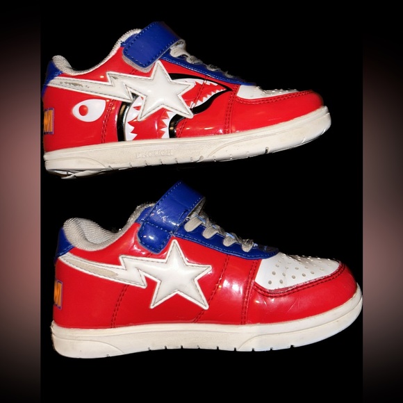 BAPE Bapesta Shark Low Sneakers Kids Size 17 - Picture 2 of 3